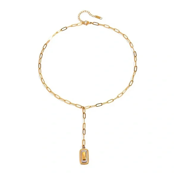 18 k gold plated stainless steel necklace - Picture 3 of 6